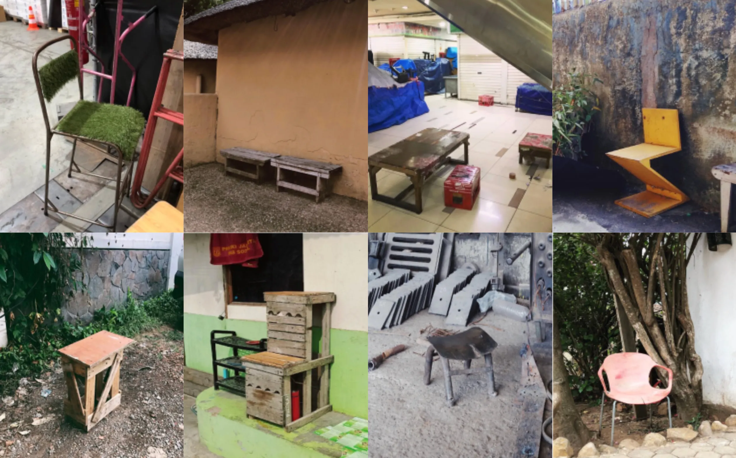 We explored the weird chair around Jakarta